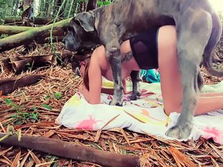 Dog and girl porn video